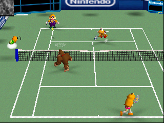 Mario Tennis (Europe) In game screenshot